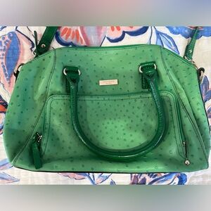 Kate Spade Ostrich Green Satchel Bag